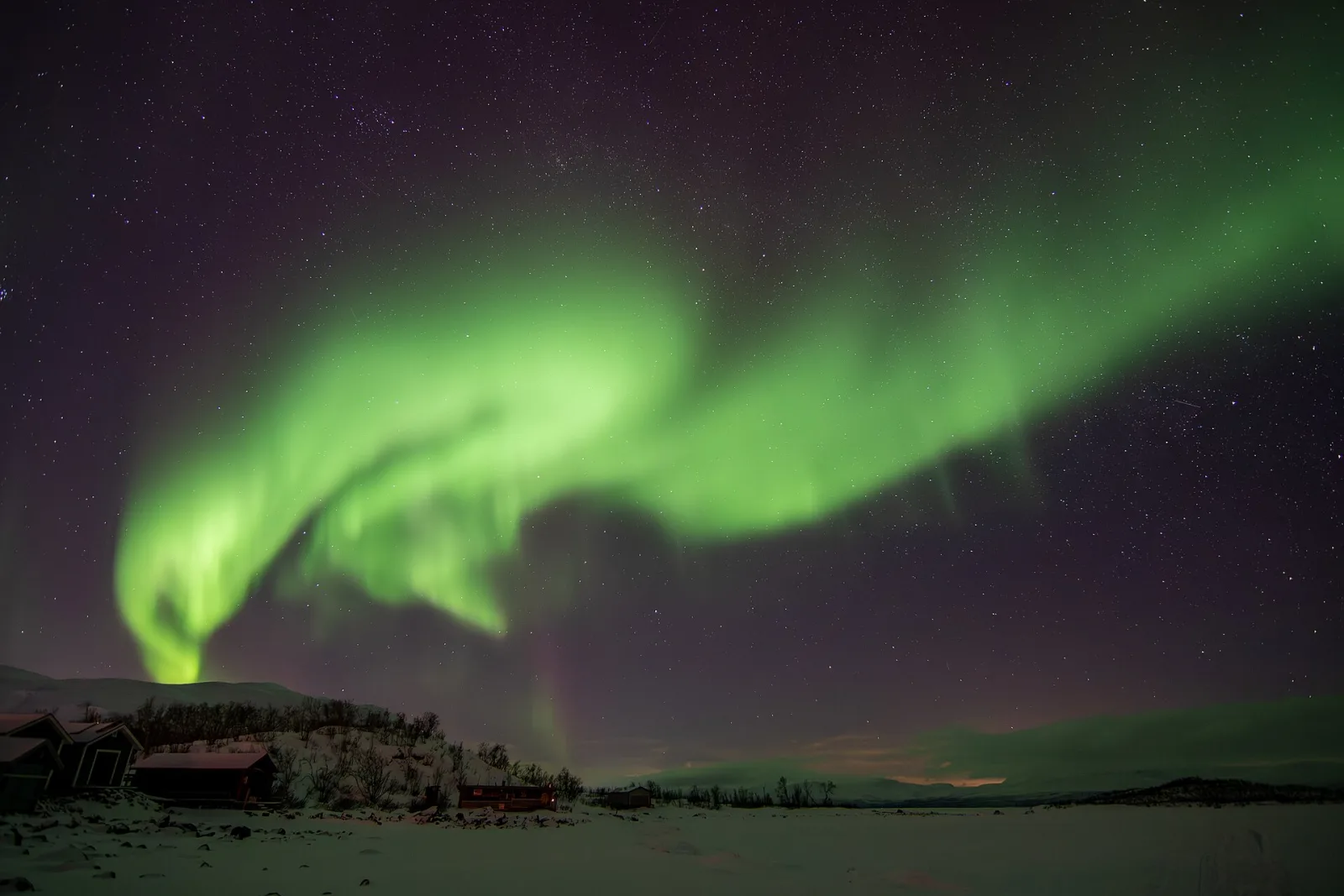 Aurora über Schwedisch-Lappland