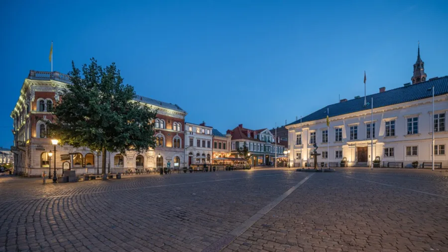 Stortorget in Ystad mit historischen Häusern